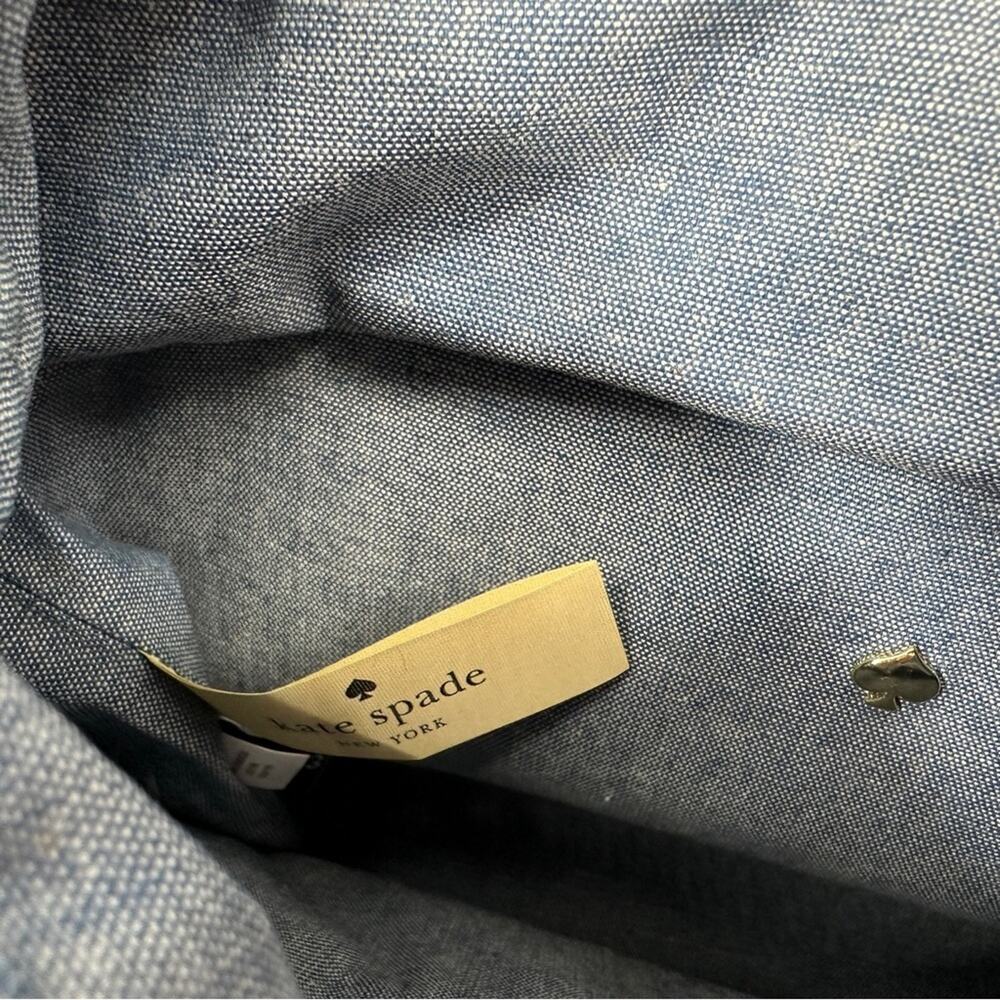 Kate Spade California Dreaming Pippa Blue‎ Denim Palm Tree Bucket Bag NEW RARE - Picture 10 of 14